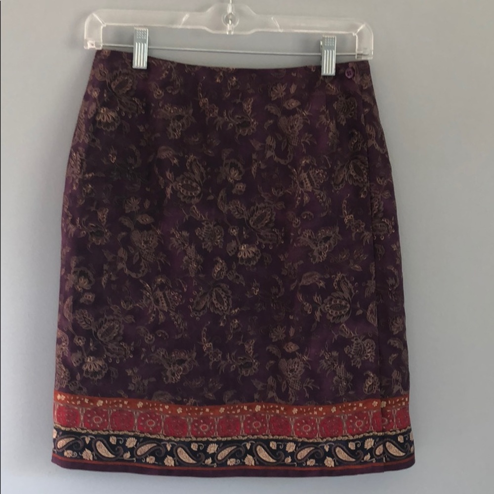 Talbot’s Women’s Purple Wrap Pencil Skirt 8